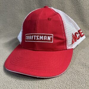 Craftsman Ace Hardware Snapback One Size Adjustable Baseball Hat Cap - Red White